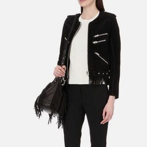 Kooples Fringe Leather Jacket